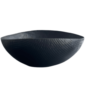 Saladier en aluminium strillé noir - Taille XL