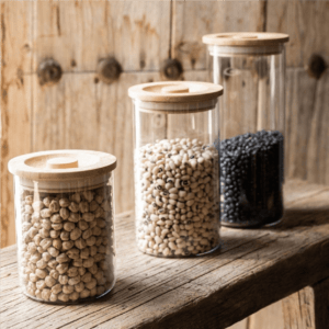 Pot en Verre avec Couvercle Bambou - Taille L – Image 3